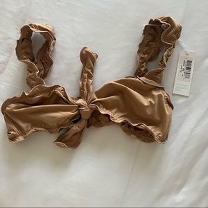 COLBY BIKINI TOP | FRANKIES BIKINIS M Tan Brown Beige
